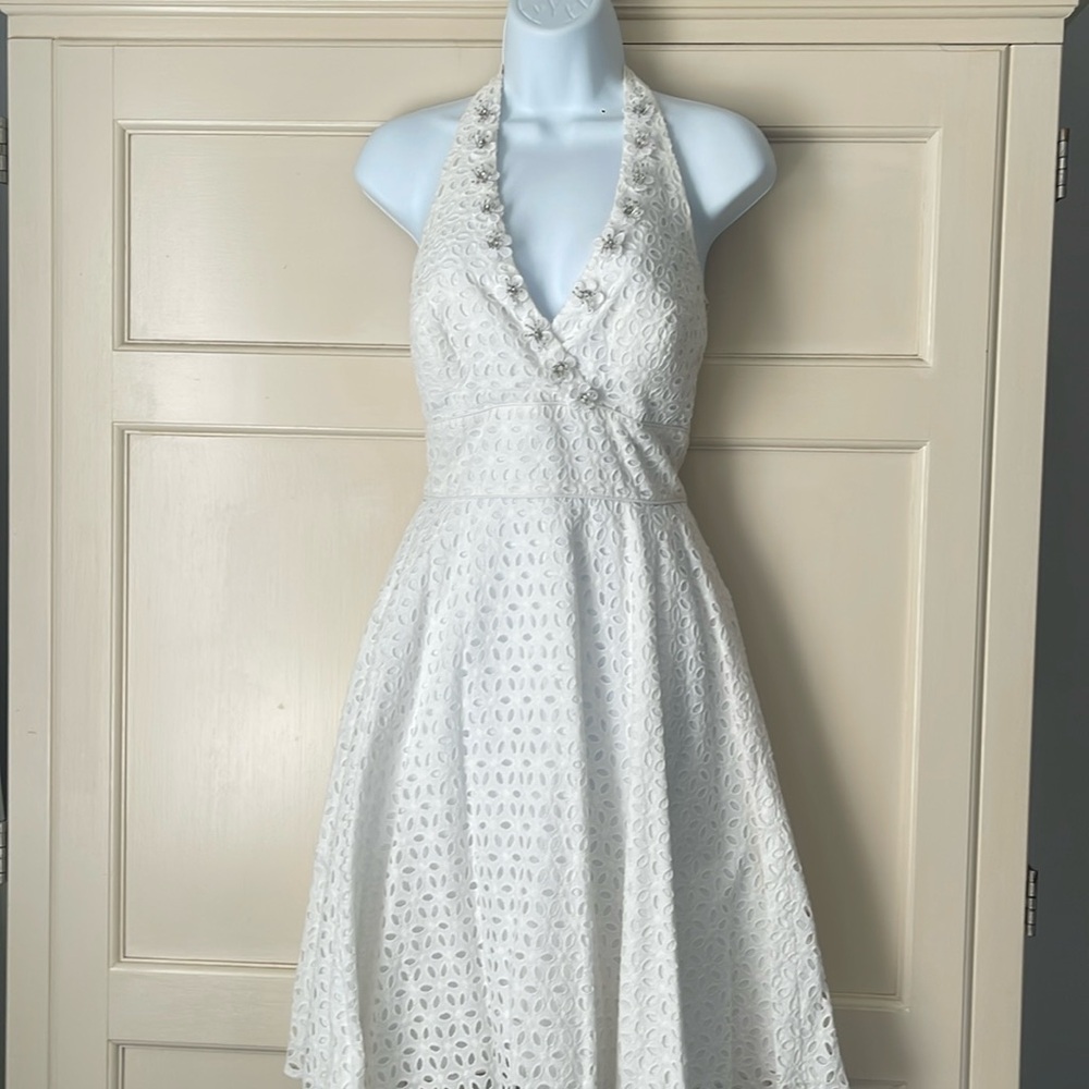 New without Tags Lilly Pulitzer, Size 00 Willa Resort White Flower Eyelet Dress